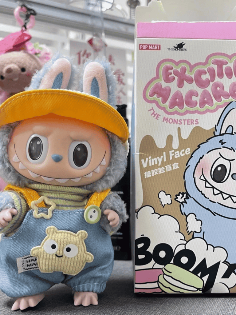 Labubu Baby Blue Overalls Outfit Set