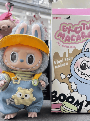 Labubu Baby Blue Overalls Outfit Set