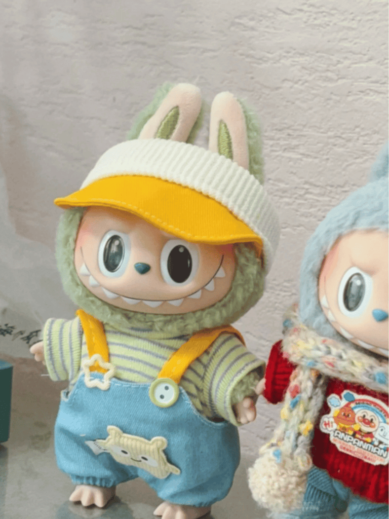 Labubu Baby Blue Overalls Outfit Set