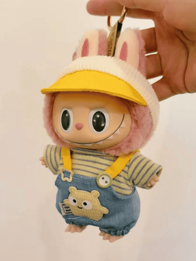 Labubu Baby Blue Overalls Outfit Set