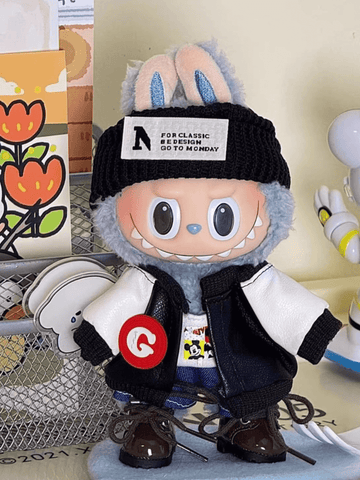 Labubu Leather Jacket Outfit Set