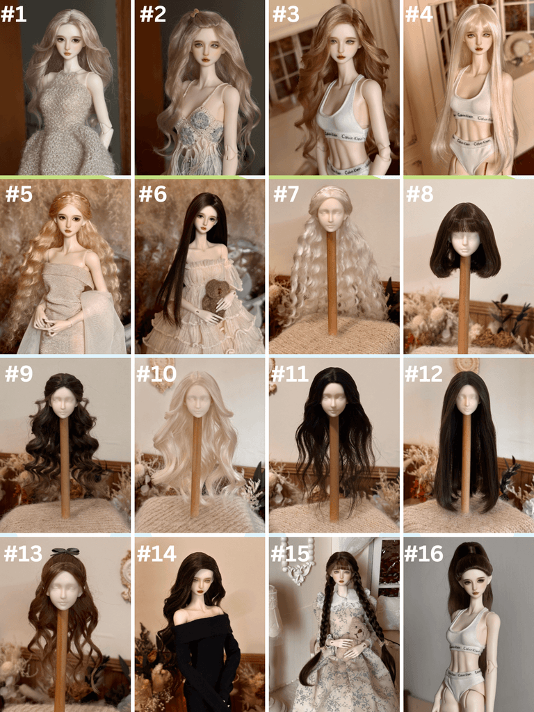 1/6 BJD Mohair Wig