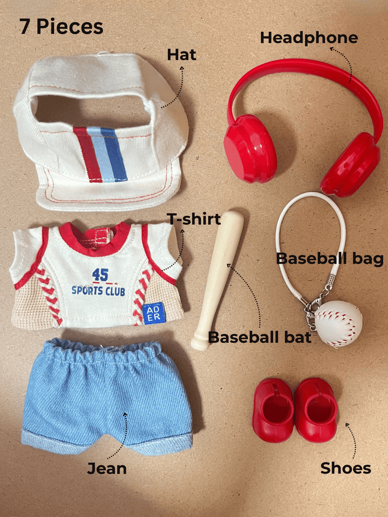 Labubu Baseball Outfit Set