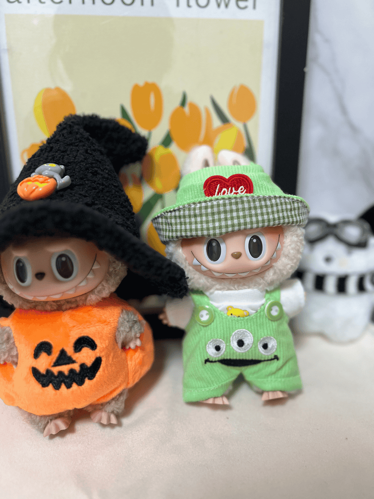 Labubu Green Overalls Outfit Set