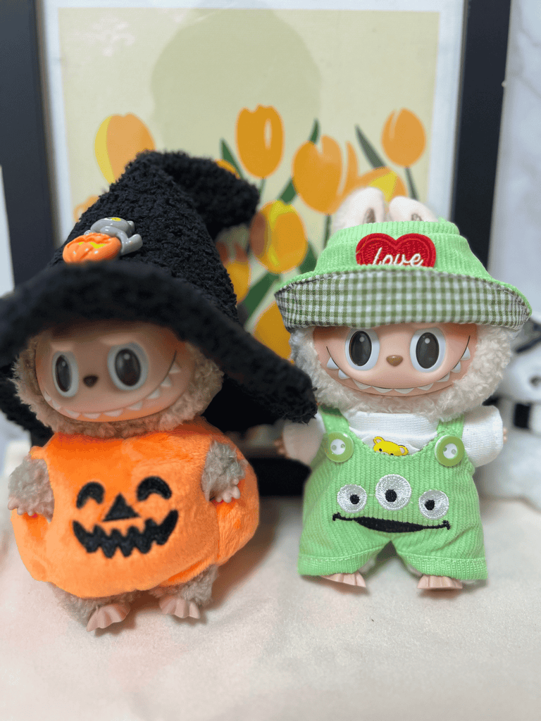 Labubu Green Overalls Outfit Set