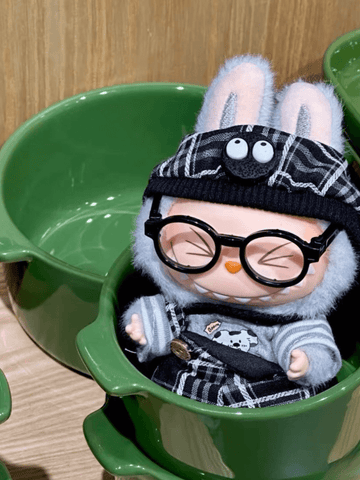 Labubu Plaid Overalls Outfit Set