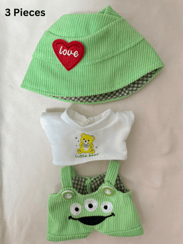 Labubu Green Overalls Outfit Set
