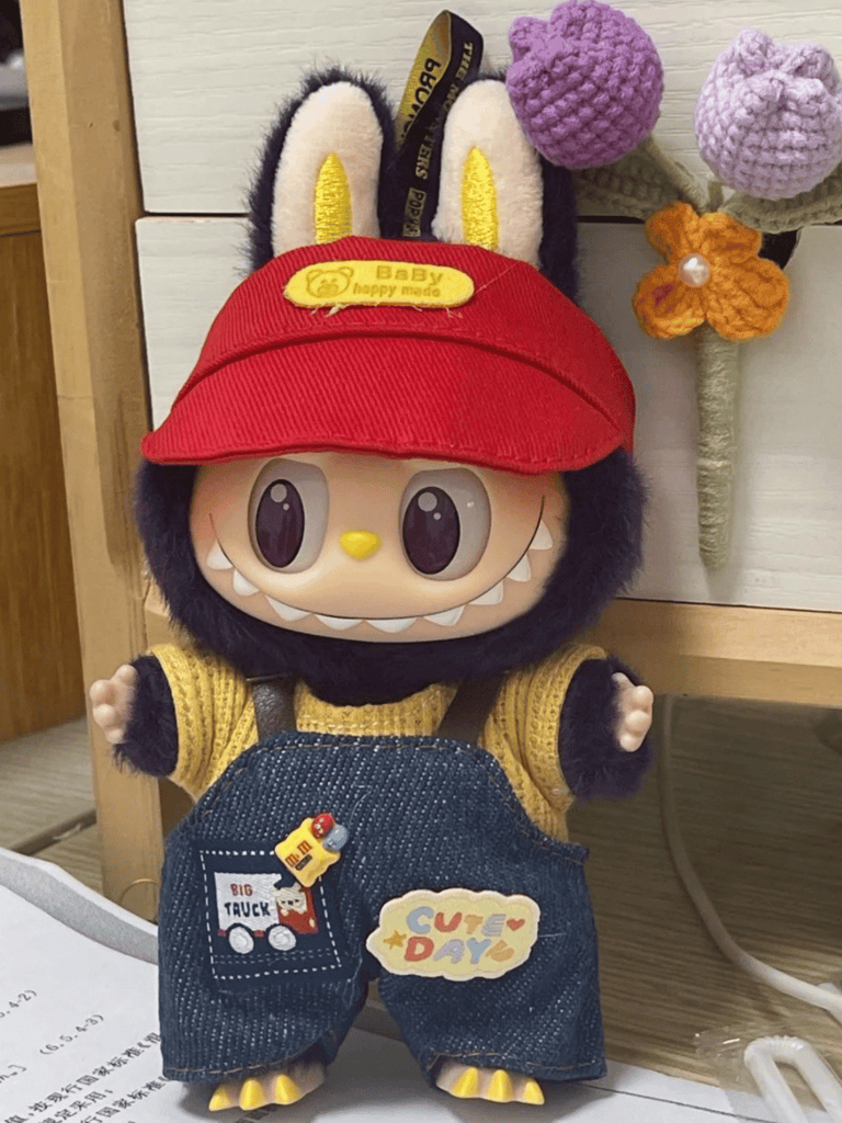 Labubu Denim Overalls Outfit Set – Cute Doll Clothes for Labubu