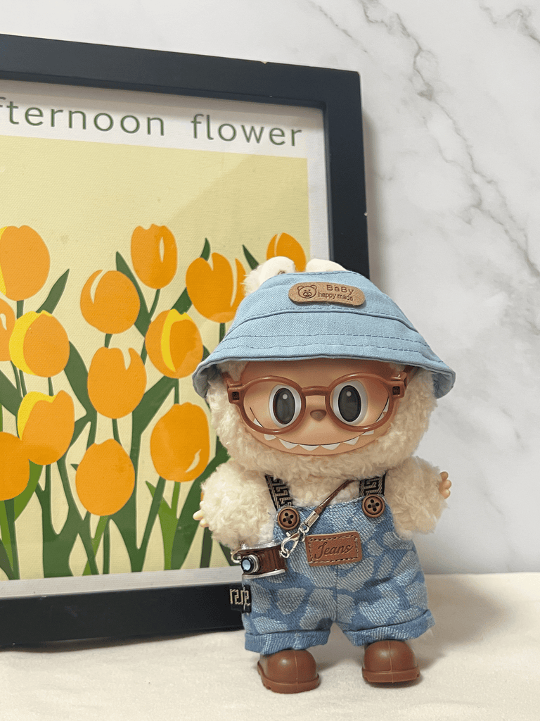 Labubu Denim Overalls Outfit Set
