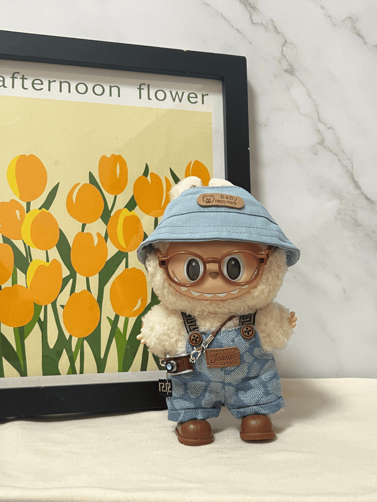 Labubu Denim Overalls Outfit Set