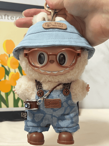 Labubu Denim Overalls Outfit Set