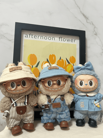 Labubu Denim Overalls Outfit Set