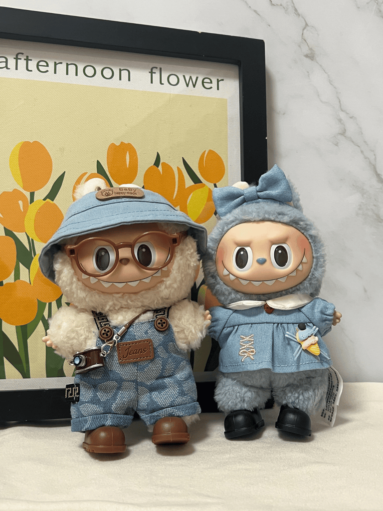 Labubu Denim Overalls Outfit Set