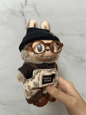 Labubu Leopard Overalls Outfit Set