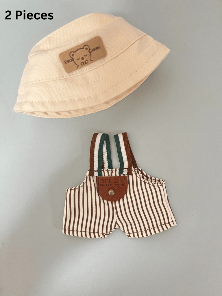 Labubu Striped Overalls Outfit Set