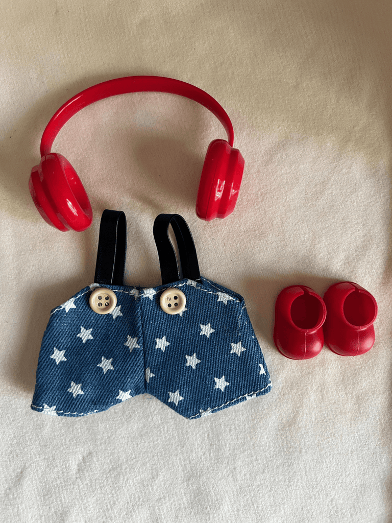 Labubu Star Overalls Outfit Set